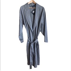Polo by Ralph Lauren Oxford Cotton Lightweight Robe Black White Small/Medium NWT